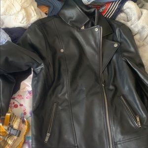 Black leather jacket